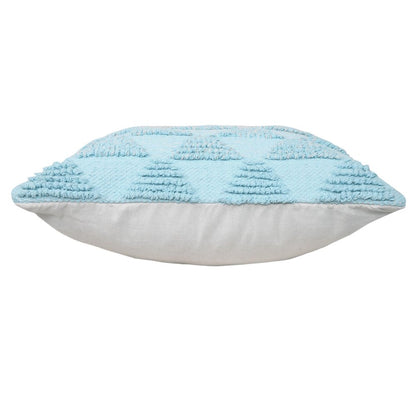 20" X 20" Heathered Gray And Off-White 100% Cotton Geometric Zippered Pillow