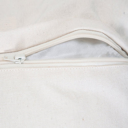 20" X 20" Bright Blue And Off-White 100% Cotton Geometric Zippered Pillow