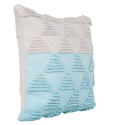 18" Gray and Beige Throw Pillow