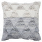 20" Blue And Off White Geometric Cotton Throw Pillow