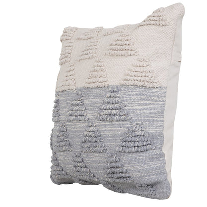 20" X 20" Pink And Off-White 100% Cotton Geometric Zippered Pillow