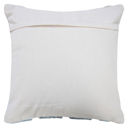 20" X 20" Heathered Gray And Off-White 100% Cotton Geometric Zippered Pillow