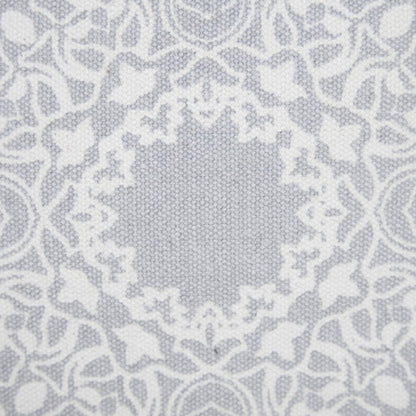 20" X 20" Blue And White 100% Cotton Geometric Zippered Pillow