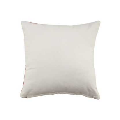 20" Orange and Off White Throw Pillow