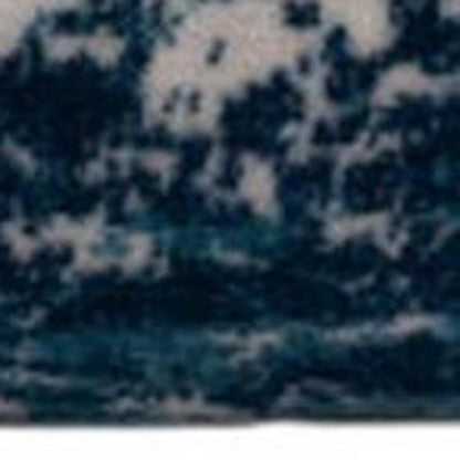 20" Blue And Ivory Abstract Throw Pillow