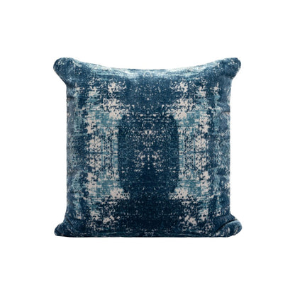 20" Blue And Ivory Abstract Throw Pillow