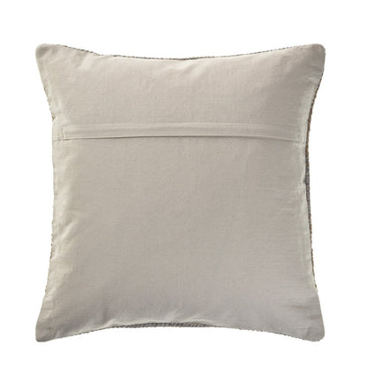 20" Gray And Black Geometric Cotton Throw Pillow