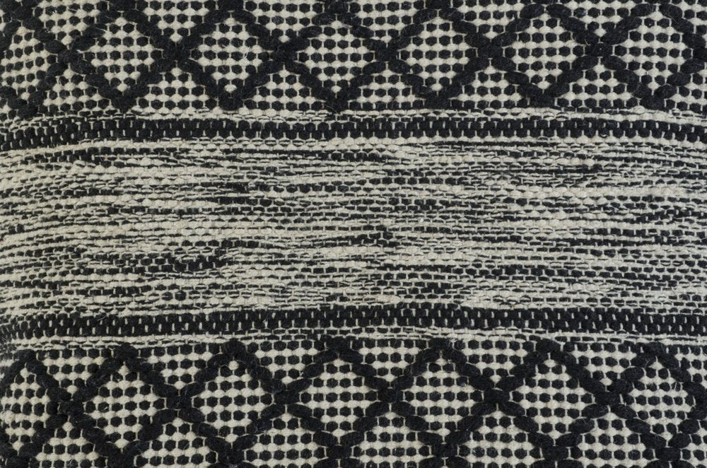 20" Beige And Gray Cotton Geometric Throw Pillow