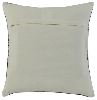 20" Beige And Gray Cotton Geometric Throw Pillow