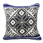20" Blue and White Throw Pillow