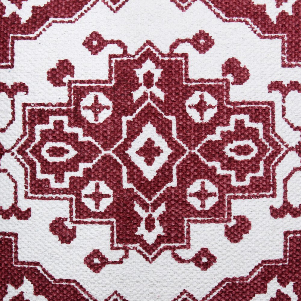 20" Red and White Throw Pillow