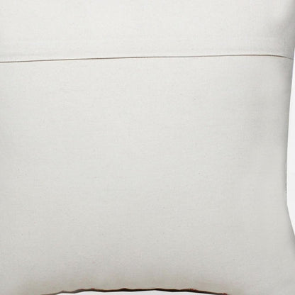 20" X 20" Red White Purple And Pink 100% Cotton Geometric Zippered Pillow