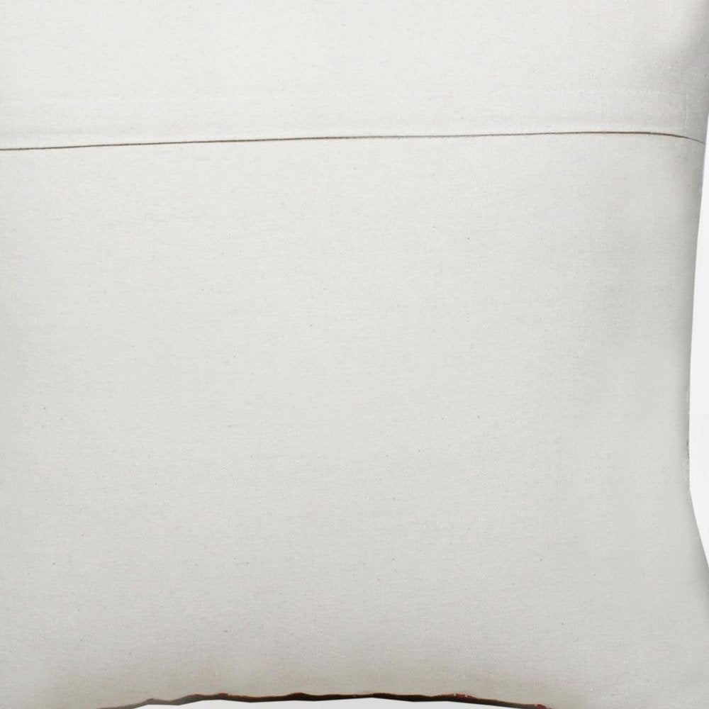20" X 20" Red White Purple And Pink 100% Cotton Geometric Zippered Pillow