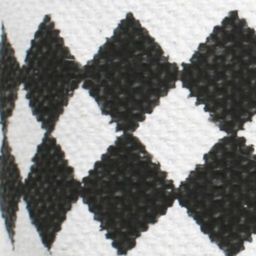 20" Black and White Geometric Cotton Throw Pillow