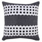 20" Black Gray and White Throw Pillow