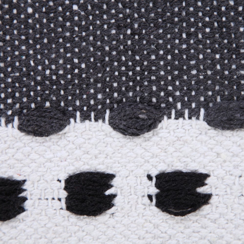 20" Black Gray and White Throw Pillow