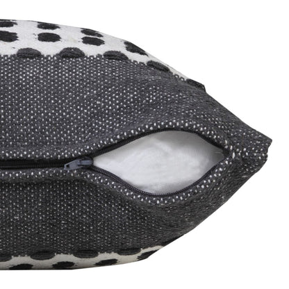 20" Black Gray and White Throw Pillow