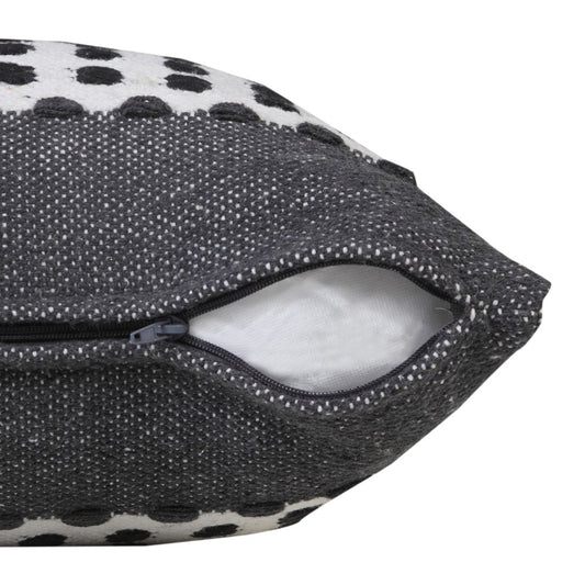 20" Black Gray and White Throw Pillow