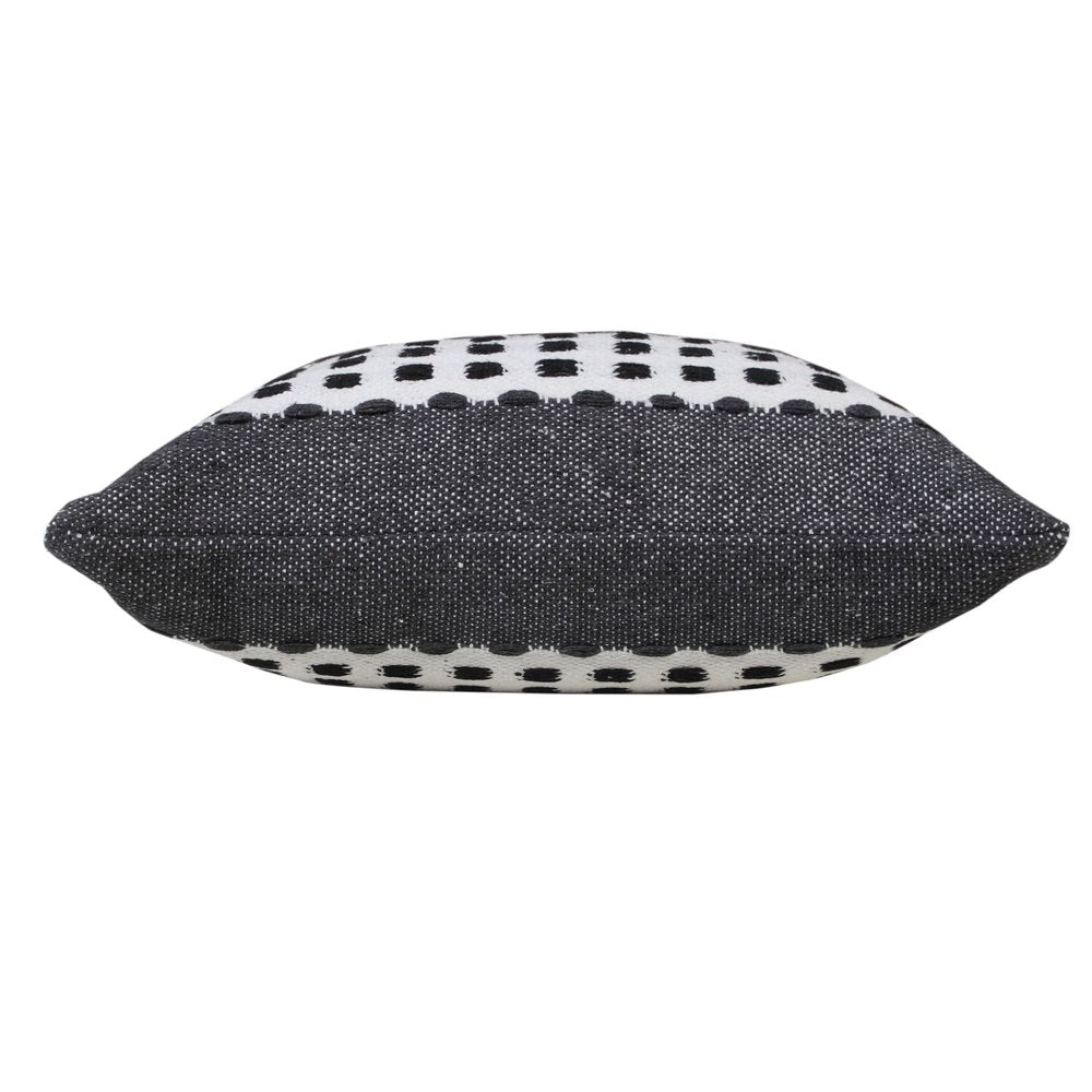 20" Black Gray and White Throw Pillow