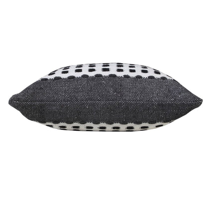 20" Black Gray and White Throw Pillow