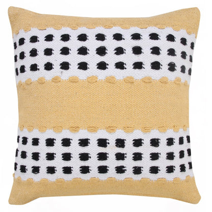20" Black Gray and White Throw Pillow