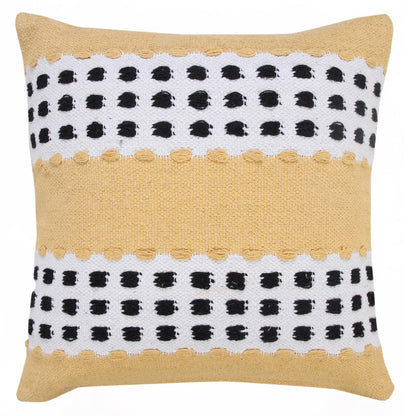 20" Black Gray and White Throw Pillow