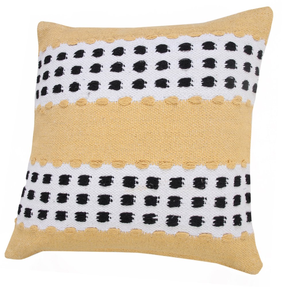 20" Black Gray and White Throw Pillow