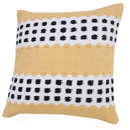 20" Black Gray and White Throw Pillow