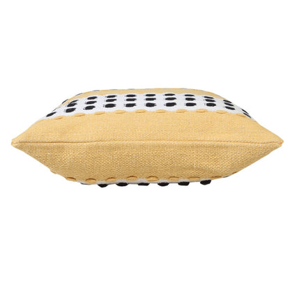 20" Black Gray and White Throw Pillow