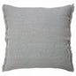 20" Gray Cotton Throw Pillow with Fringe