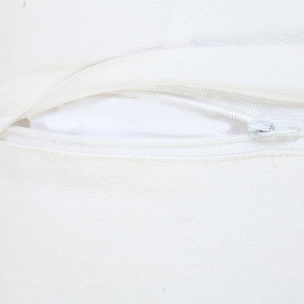 20" Light Blue Cotton Throw Pillow with Fringe