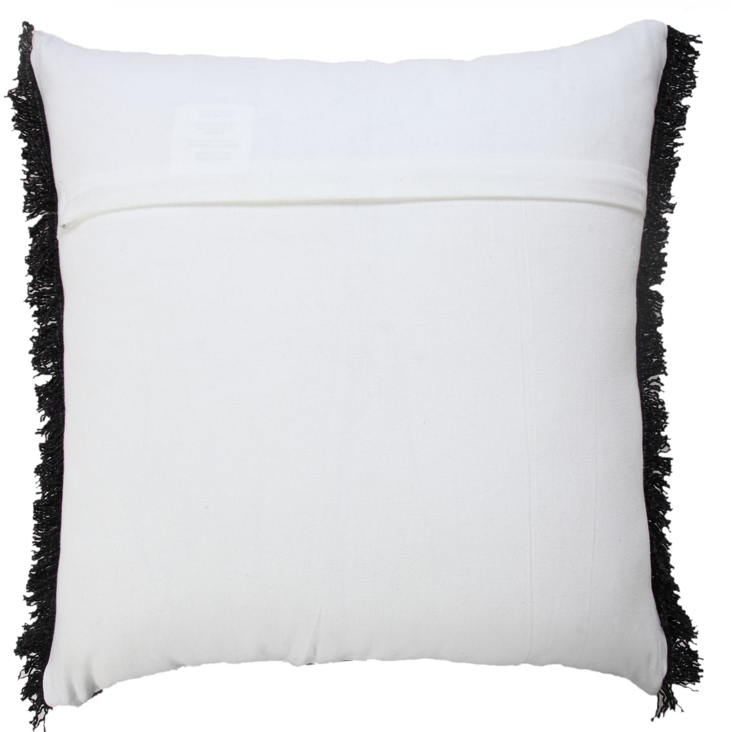 20" X 20" Jet Black 100% Cotton Zippered Pillow