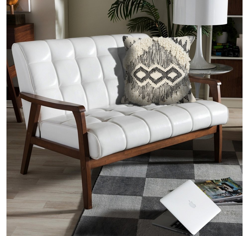 20" Black and Ivory Throw Pillow