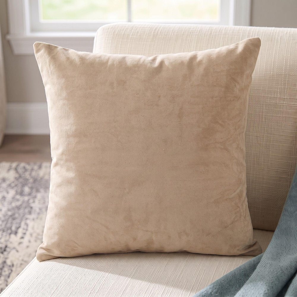 20" Taupe Throw Pillow