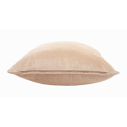 20" X 20" Taupe Cotton Zippered Pillow