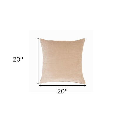 20" Taupe Throw Pillow