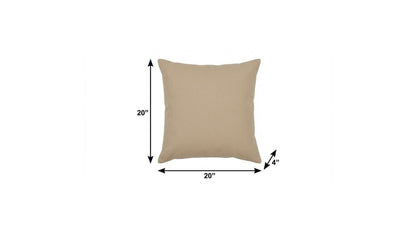 20" Taupe Throw Pillow