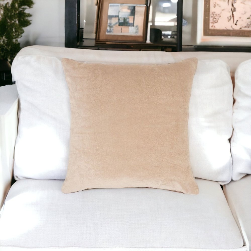 20" Taupe Throw Pillow
