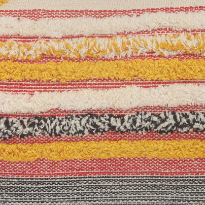 18" Red and Ivory Throw Pillow