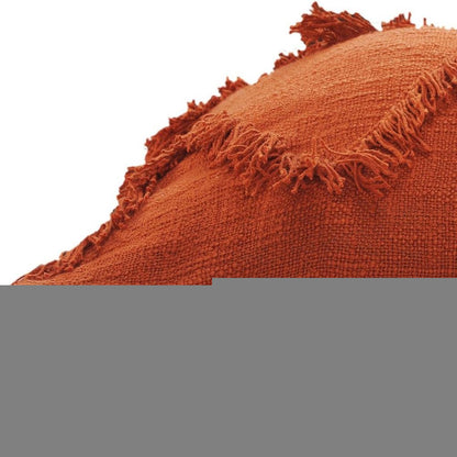 20" X 20" Cinnamon Orange 100% Cotton Zippered Pillow