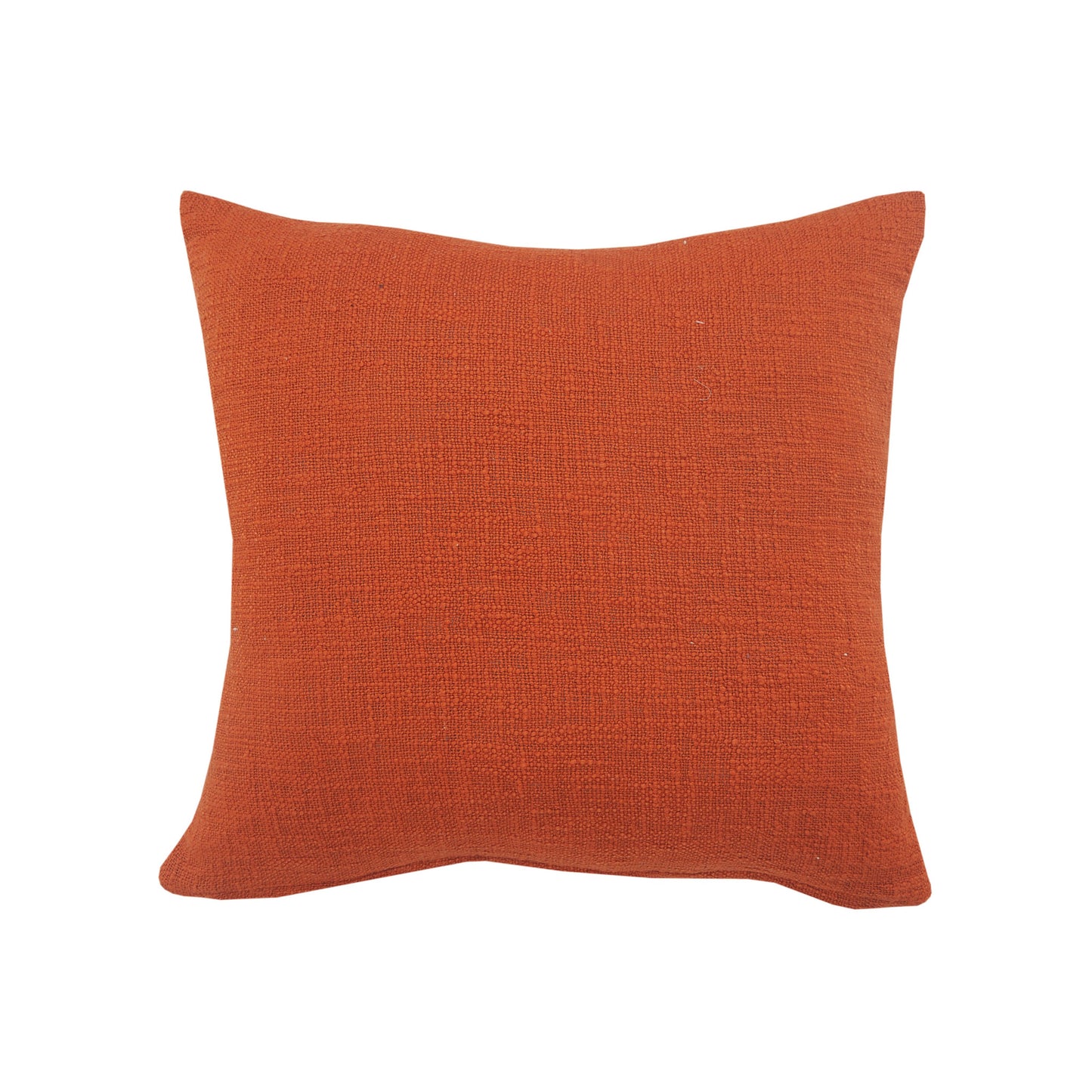 20" X 20" Cinnamon Orange 100% Cotton Zippered Pillow