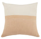 18" Orange and Off White Throw Pillow