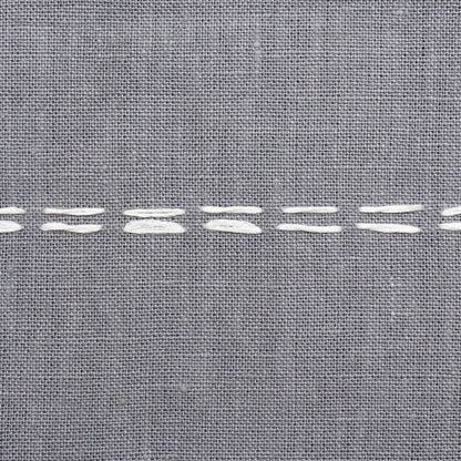 20" X 20" Slate Gray Linen Striped Zippered Pillow