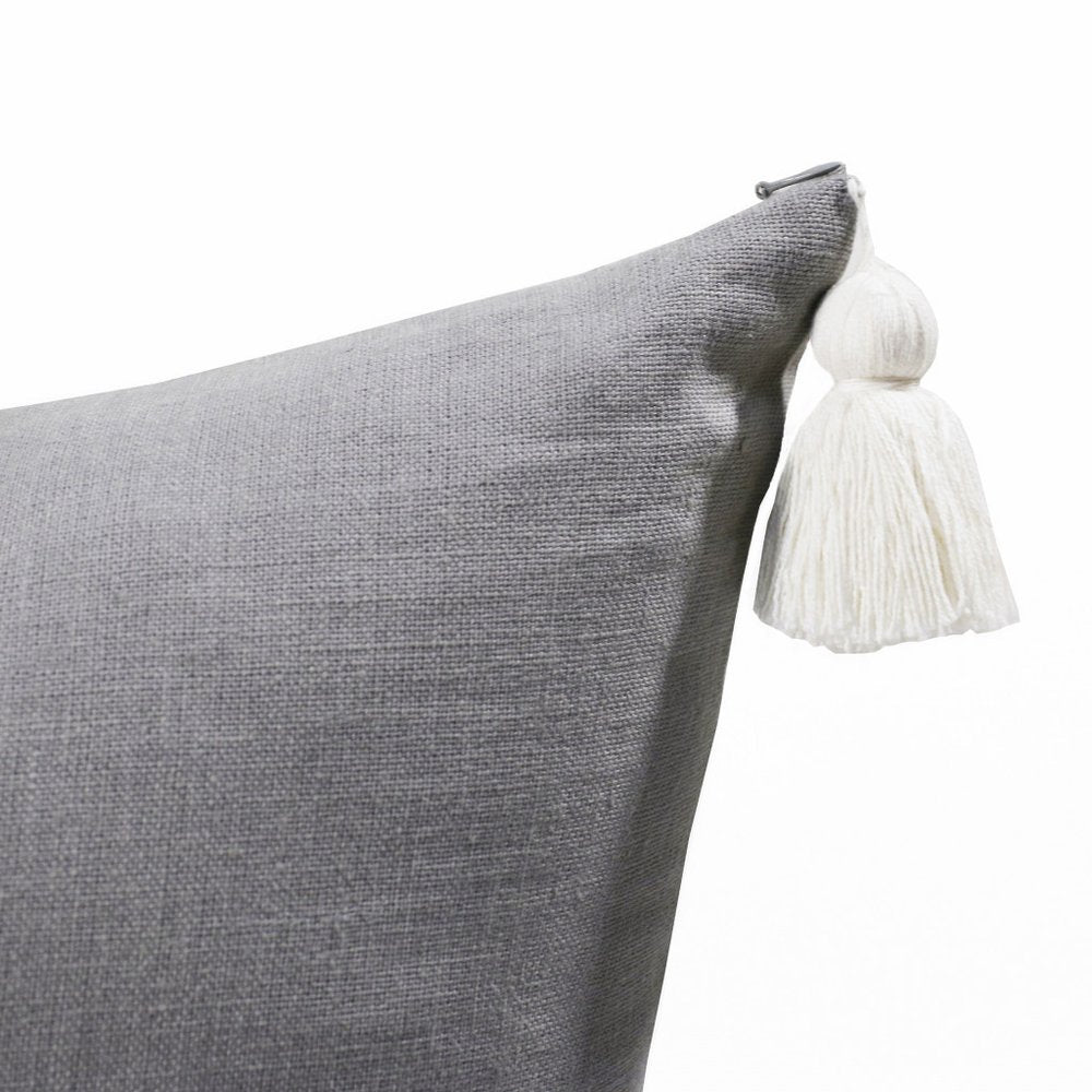 20" X 20" Rust Linen Striped Zippered Pillow