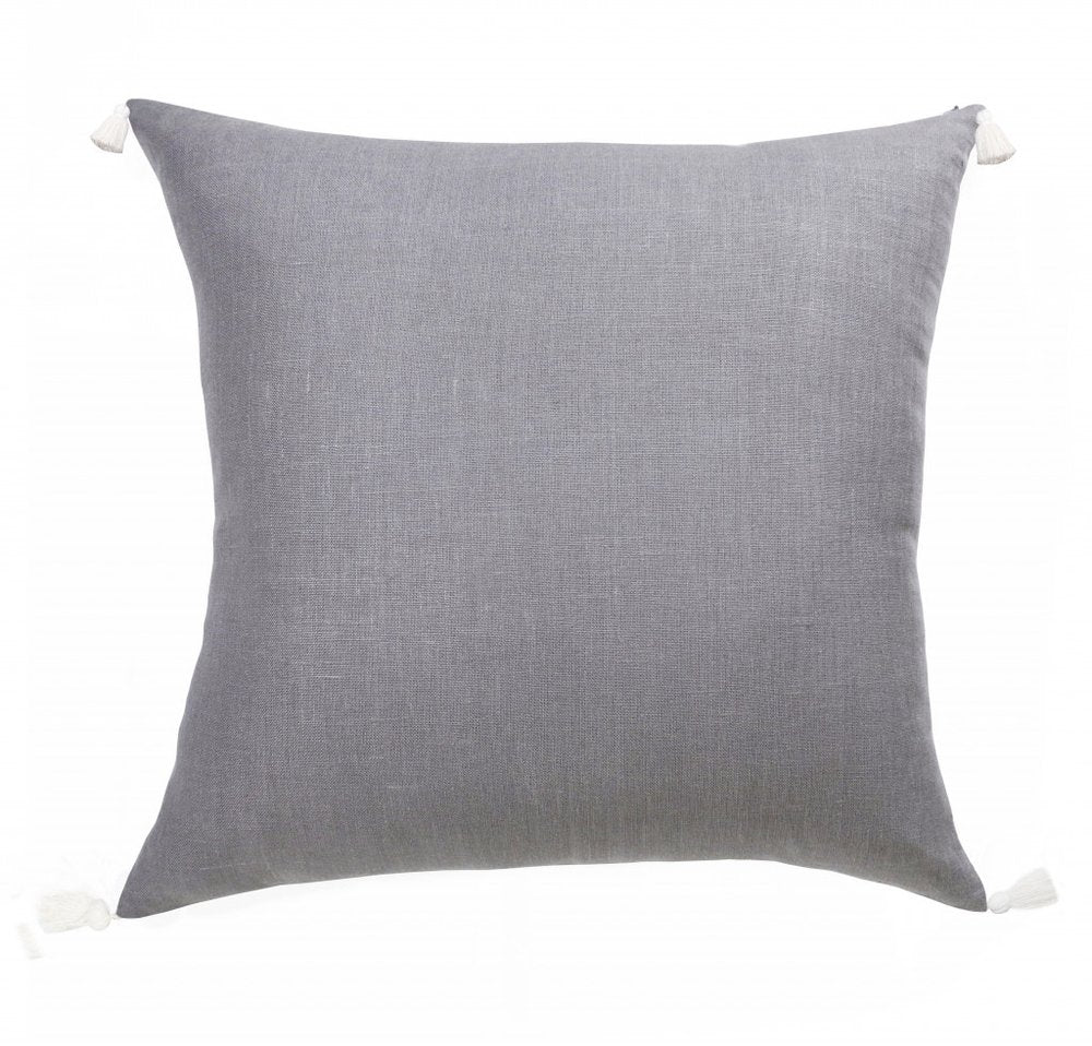 20" X 20" Rust Linen Striped Zippered Pillow