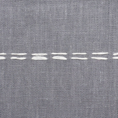 20" X 20" Slate Gray Linen Striped Zippered Pillow