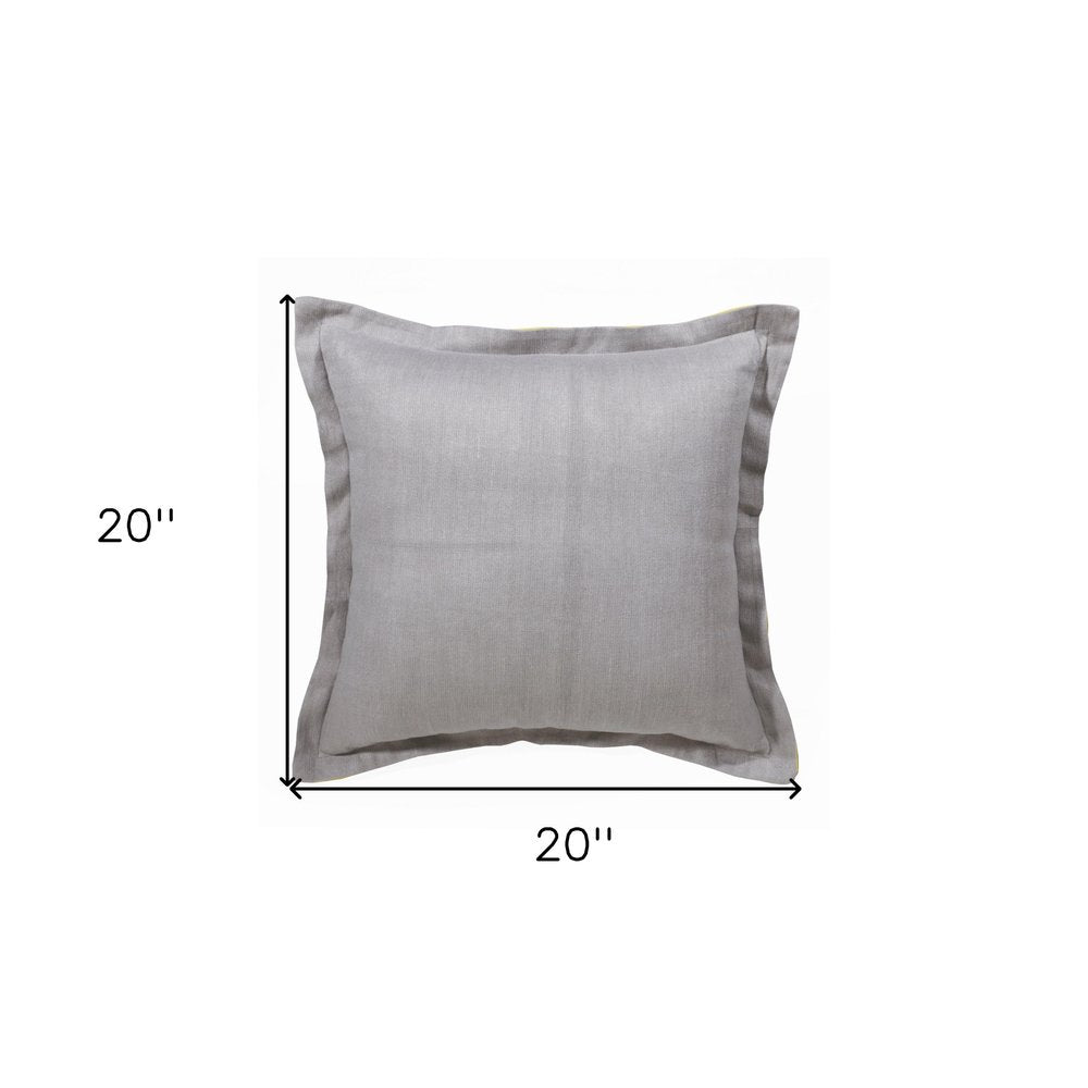 20" X 20" Navy Linen Zippered Pillow