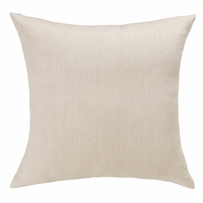 20" X 20" Cream Linen Zippered Pillow