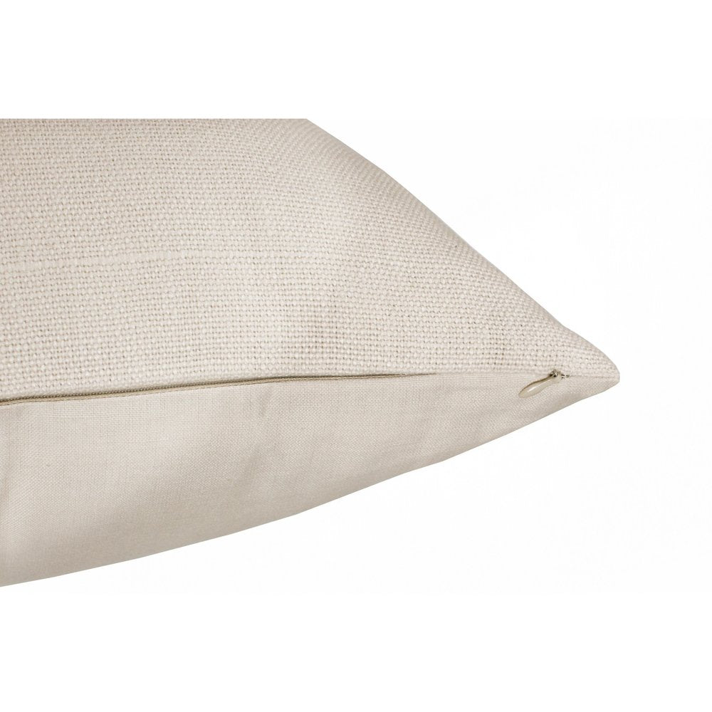 20" Brown Linen Throw Pillow