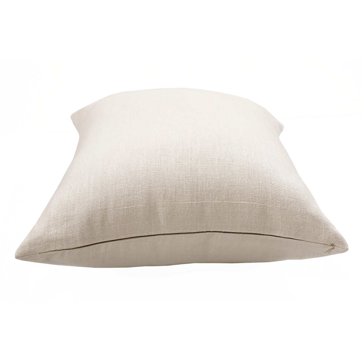 20" X 20" Cream Linen Zippered Pillow